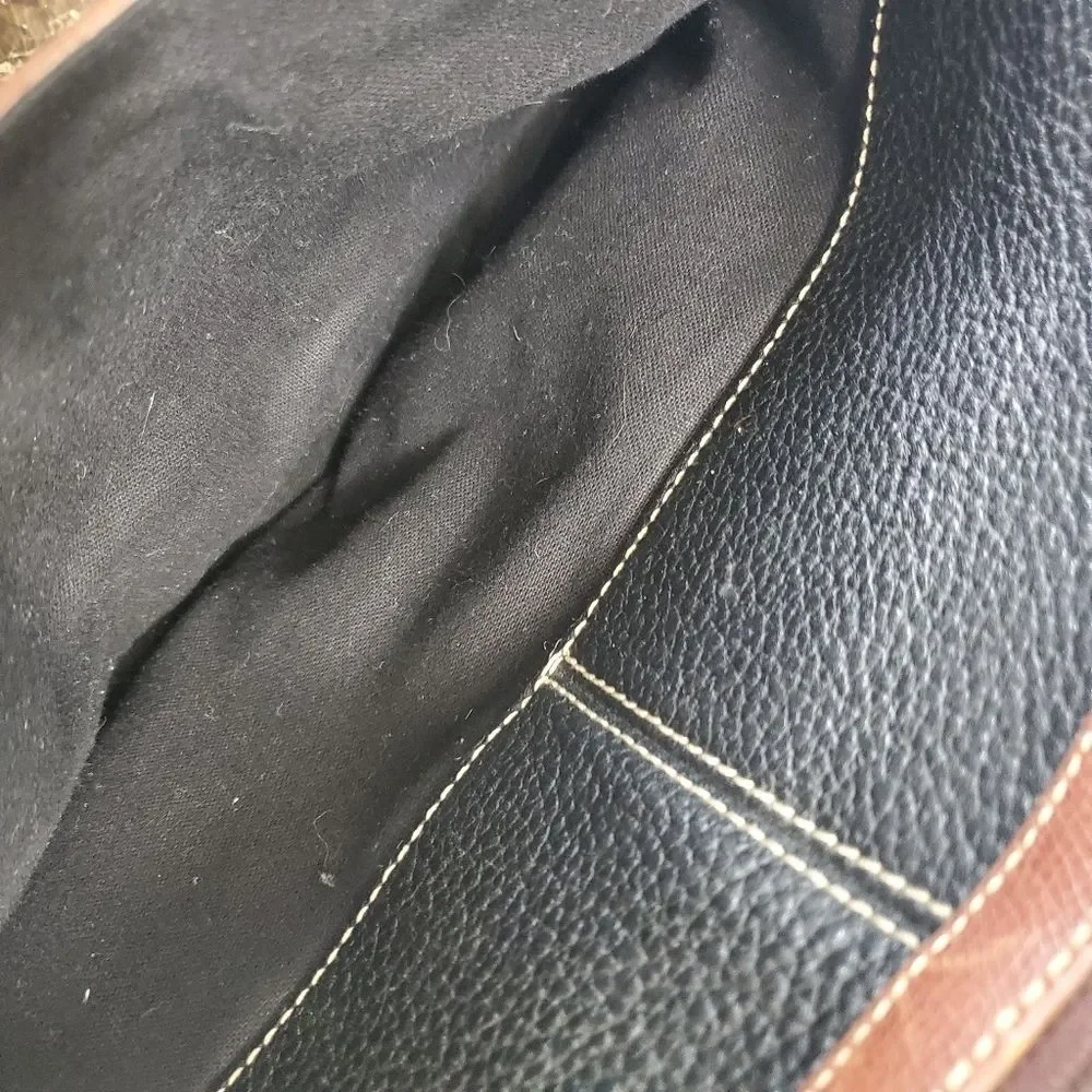 Liz Claiborne black & brown leather purse